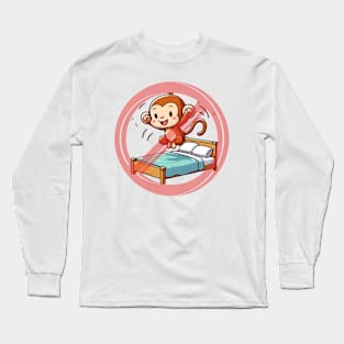 No Jumping On The Bed Monkey Long Sleeve T-Shirt